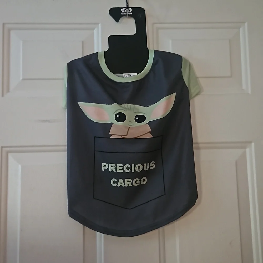 STAR WARS THE MANDALORIAN DOG TEE: NEW WITH TAGS: SIZE L